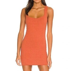 Free People Beach Short N Sweet Sweater Mini Dress Size‎ Small Orange